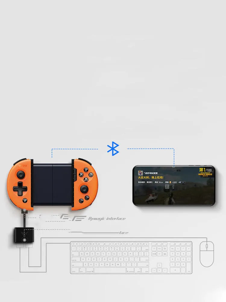 Feizhi Wee2T mobile game handle with stretch design and USB connector in midnight blue colour
