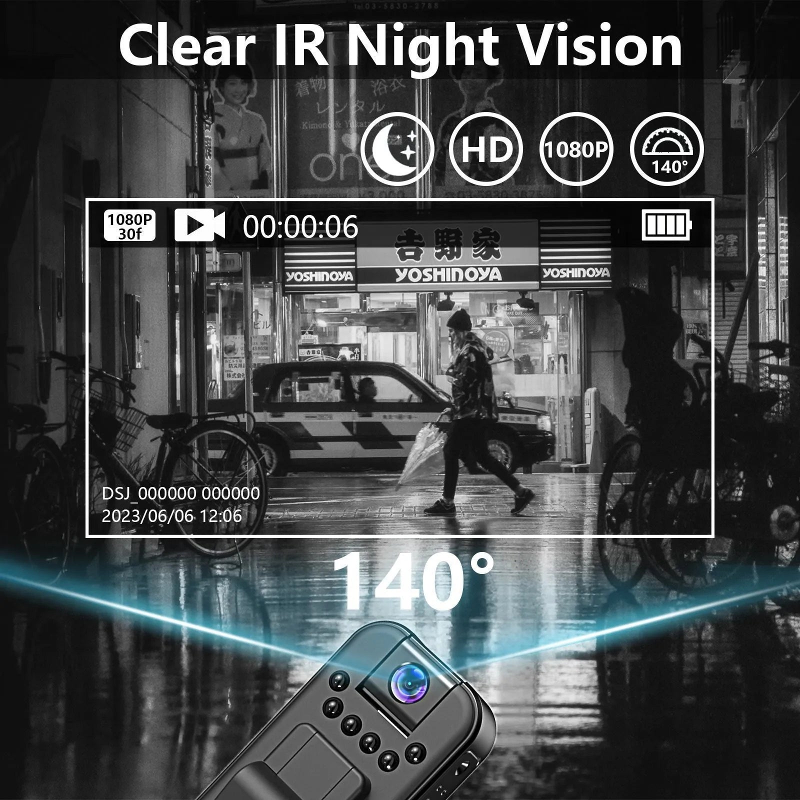 L7 HD conference recorder with infrared night vision and wifi connectivity for indoor and outdoor use
