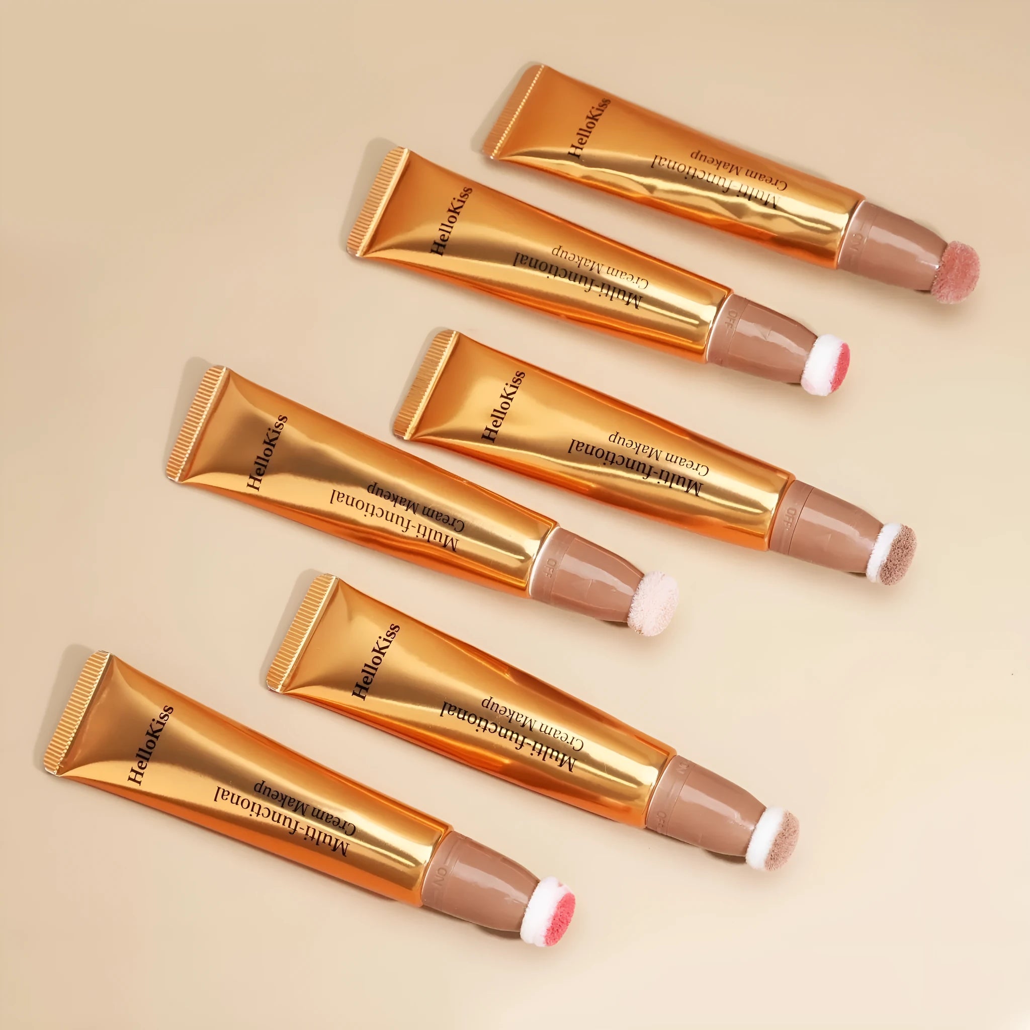 Highlight shading pen with sponge applicator tip for facial contour makeup