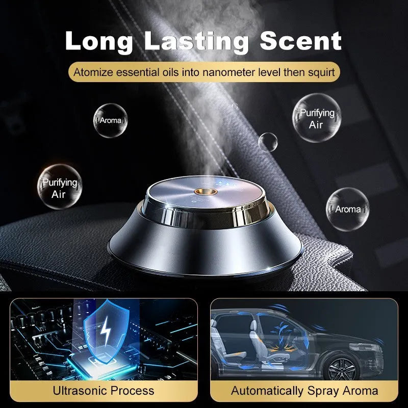 Black butterfly-shaped car air purifier and perfume diffuser with USB cable and essential oil bottle