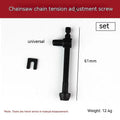 Chainsaw accessory kit showing spools of nylon thread in various diameters and a chainsaw chain