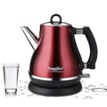 Son-Mother Pot set, a retro-style stainless steel teapot with 1.2L capacity shown in black, blue, and red colour options.
