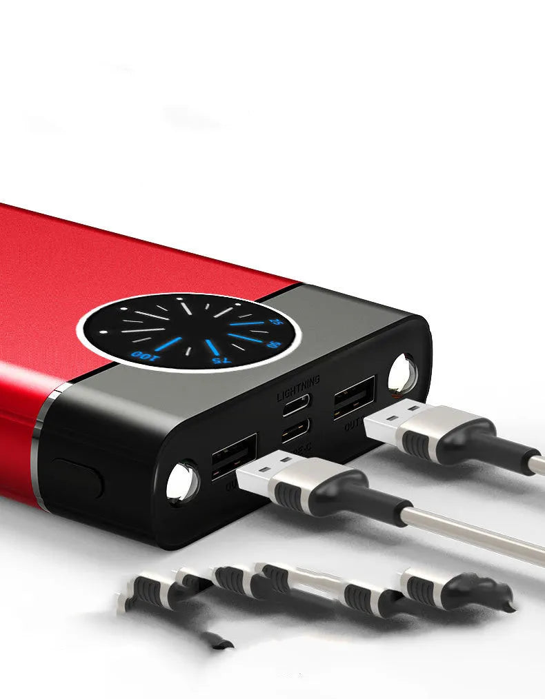 20000mAh fast charging power bank in alloy casing with LED flashlight