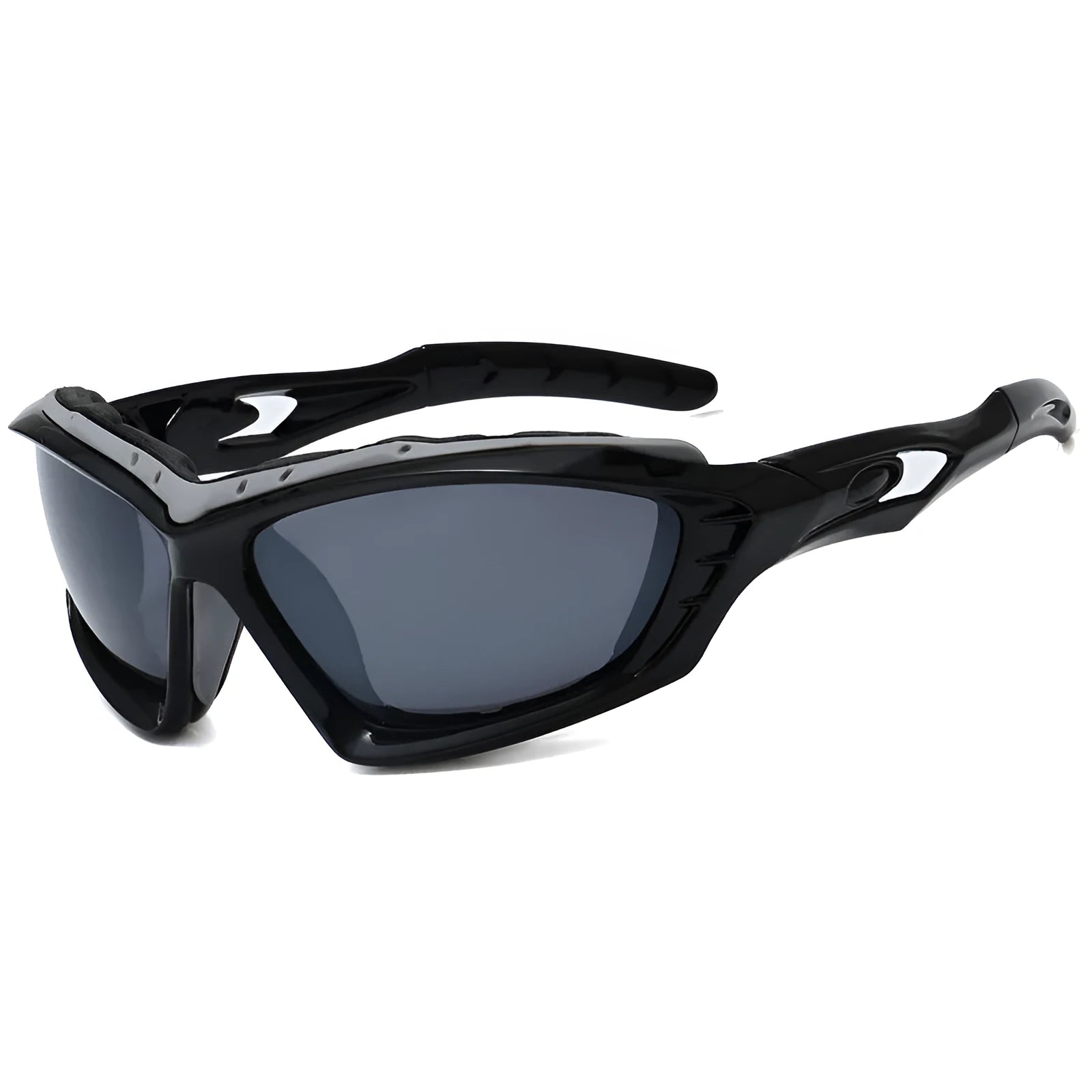 Cycling glasses with UV400 PC lens and sponge frame in multiple colours on outdoor background