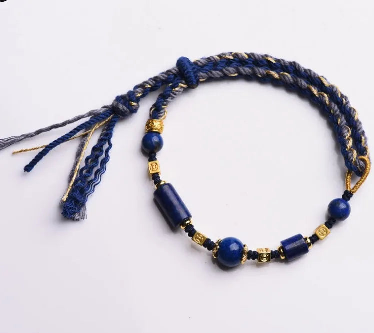Hand-woven women's watch band with national tide ethnic style in flexible wire material