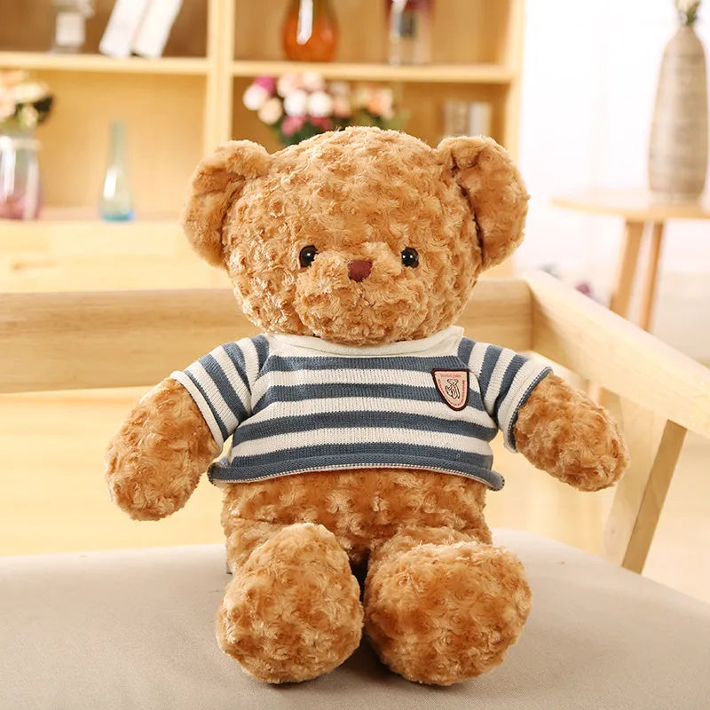 Teddy bear stuffed toy plush PP cotton filling beige brown 50 cm height front view
