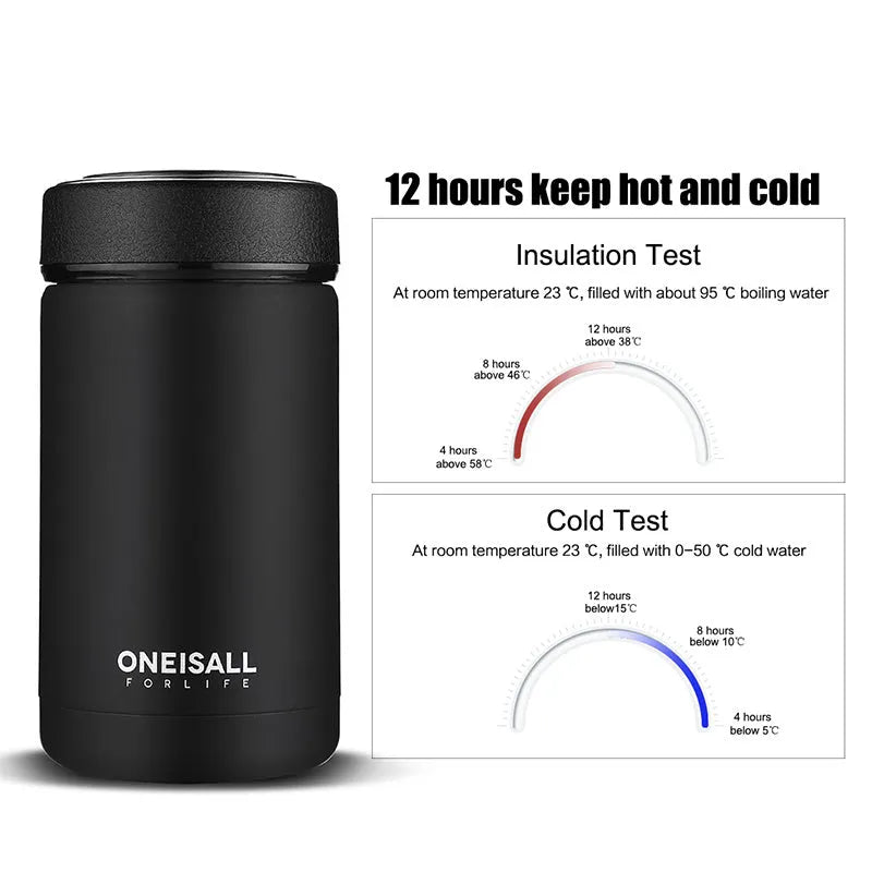 ONE IS ALL 400ml insulated cup 304 stainless steel vacuum flask black silver blue gold