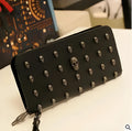 New taro decoration PU leather long wallet with zipper and card slots in neutral colour