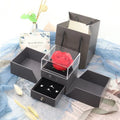 Plastic eternal flower jewellery gift box in choice of four colours for Valentine's Day gifts