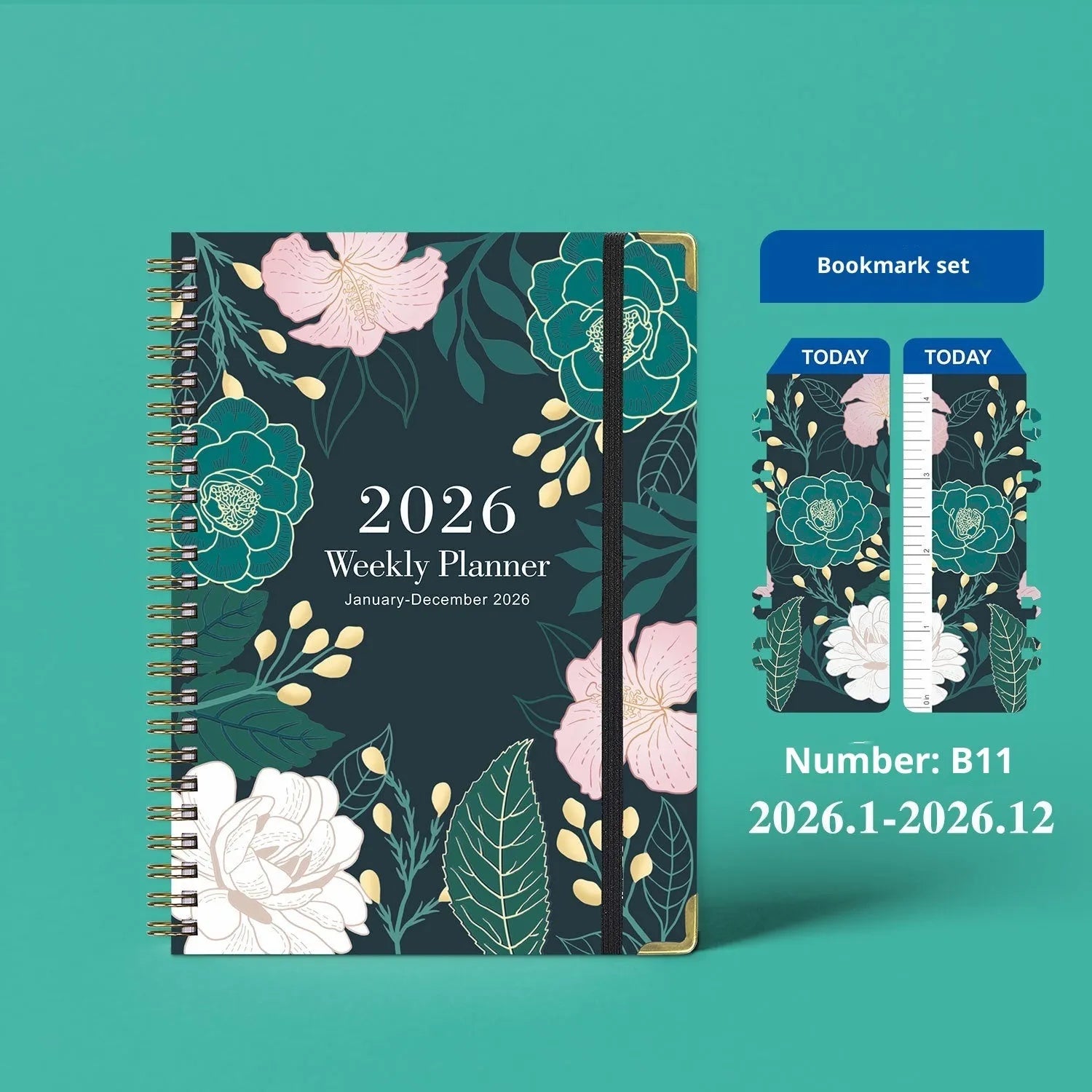 2026 A5 coil diary with paper cover and coil binding, eight colours available