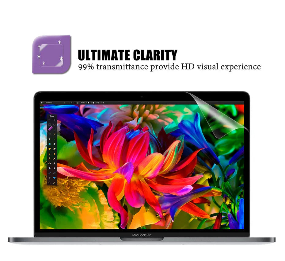 Matte screen protector film for 13-inch MacBook Pro with anti-glare and anti-scratch features.