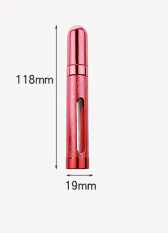 12ml aluminium travel perfume bottle with glass liner in bullet shape