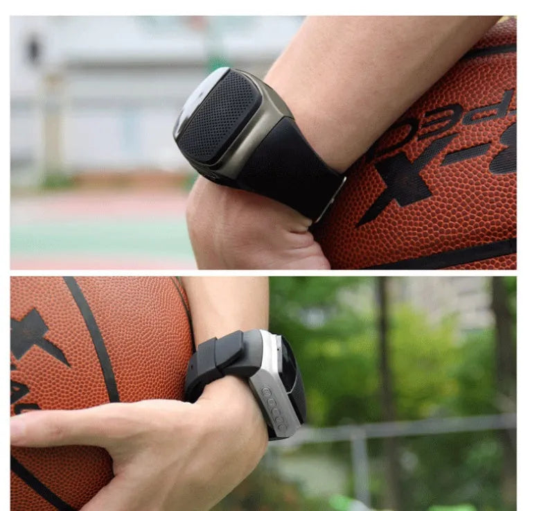 B90 wireless Bluetooth speaker watch with waterproof and drop-proof design for outdoor sports, black colour