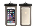 Aqua-One waterproof phone pouch showing transparent screen area and PVC construction for 30m water protection