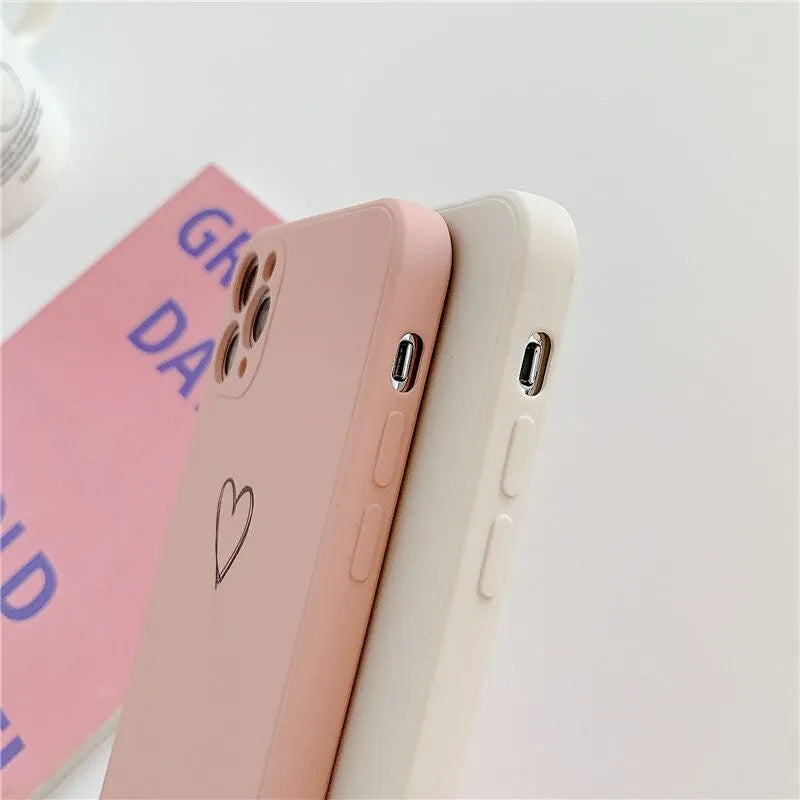 Silicone TPU back cover phone case for Apple iPhone in black, green, grey, light green, pink, purple, red, and white colour options.
