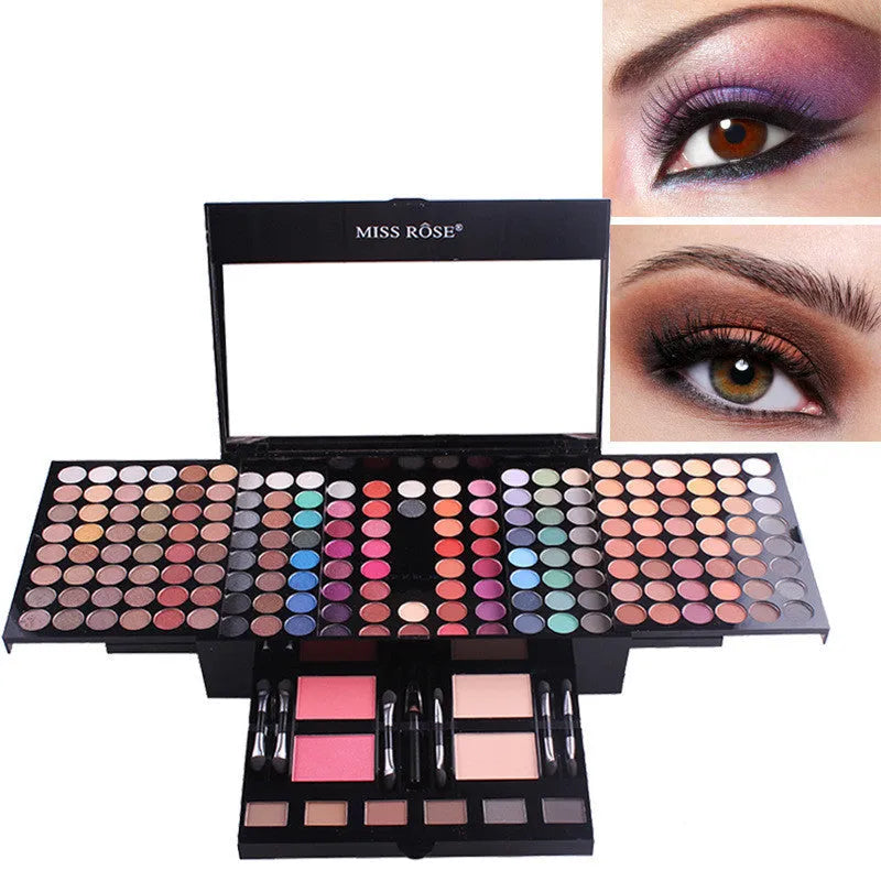Blush make-up box with eight or more natural colours for universal skin type concealer and embellishment
