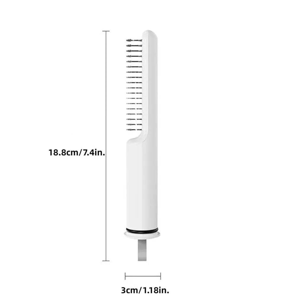 Stainless steel pet dematting comb with ergonomic handle for removing dog hair knots and mats.