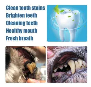 Yegbong pet teeth whitening pen with 3ml whitening and 3ml cleaning formulas for dog and cat dental care