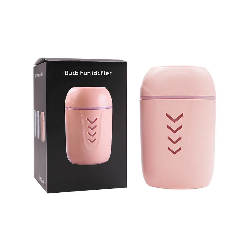 X3 portable car humidifier in columnar design with 200ml tank, shown in blue colour option