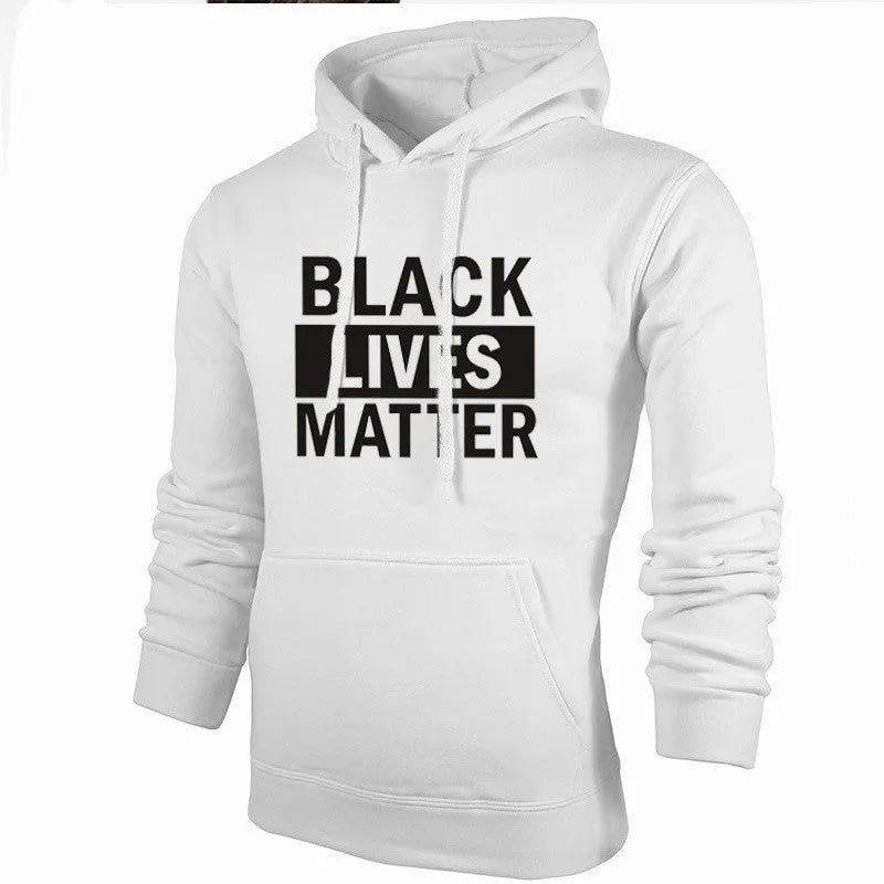 Printed hoodie in cotton blend with letter pattern, black colour, front view, suitable for adults