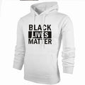 Printed hoodie in cotton blend with letter pattern, black colour, front view, suitable for adults