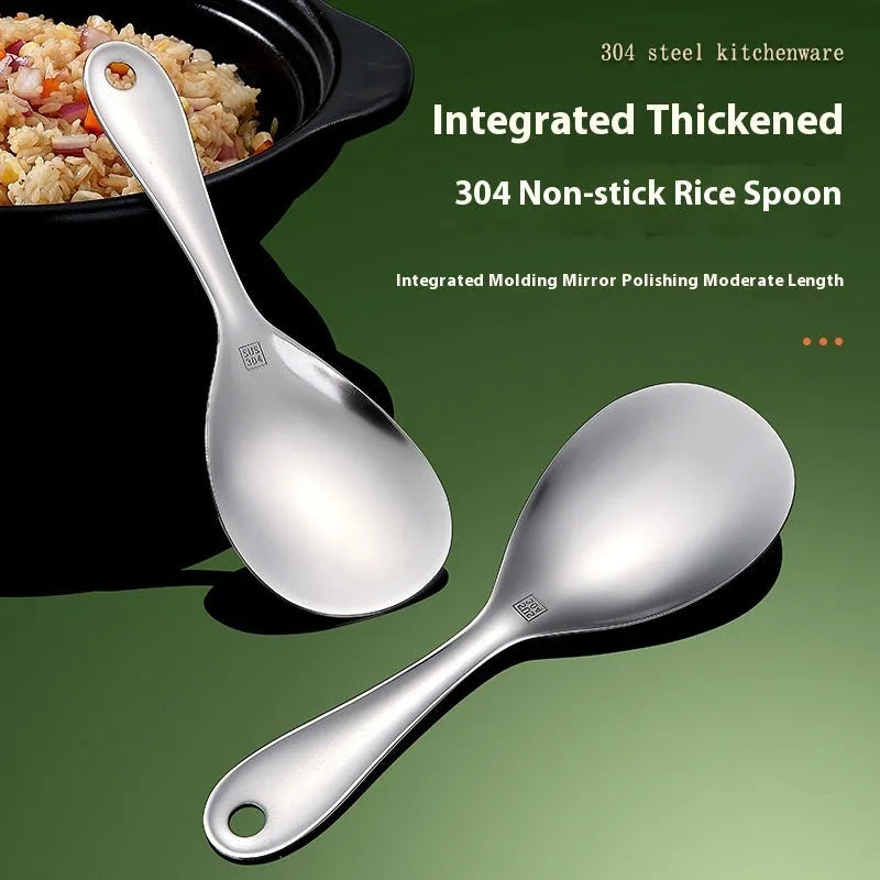 304 stainless steel meal spoon with simple design and polished surface