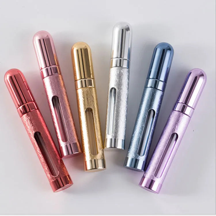 12ml aluminium travel perfume bottle with glass liner in bullet shape
