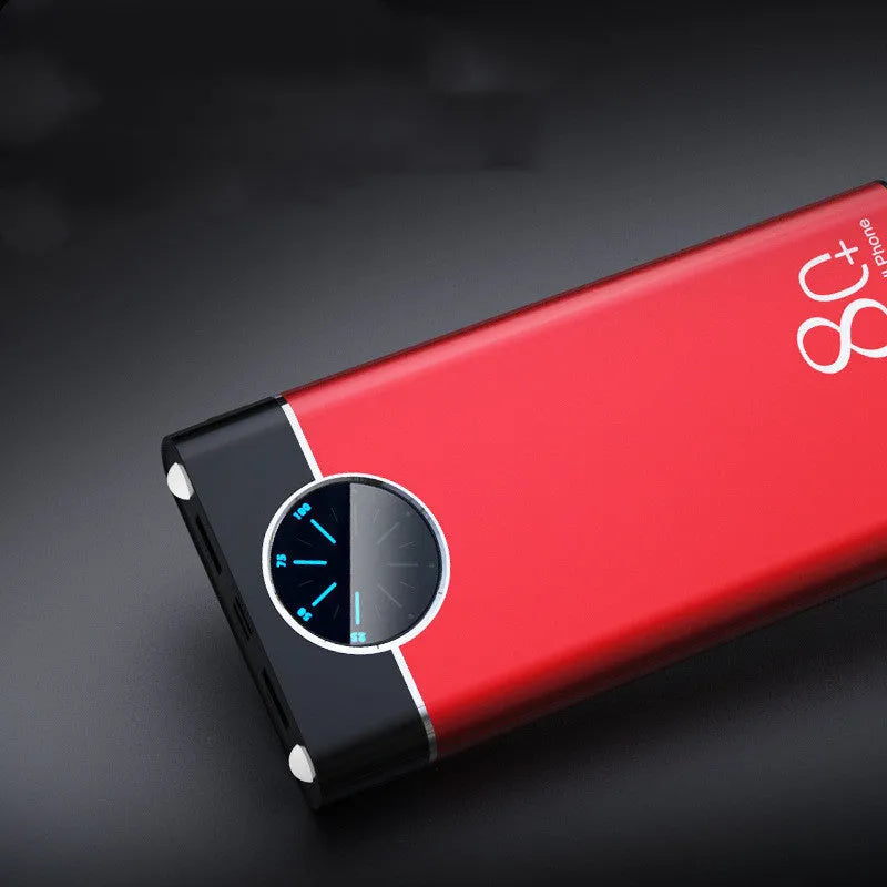 20000mAh fast charging power bank in alloy casing with LED flashlight