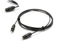 OD2.2 PVC jacketed fibre optic digital audio cable on a white background.