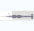 iPhone precision screwdriver with grenade-shaped aluminium handle and T2 cross triangle tail tip