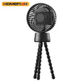 HOMEFISH F2 automatic shake head handheld fan with LED light and removable mounting bracket