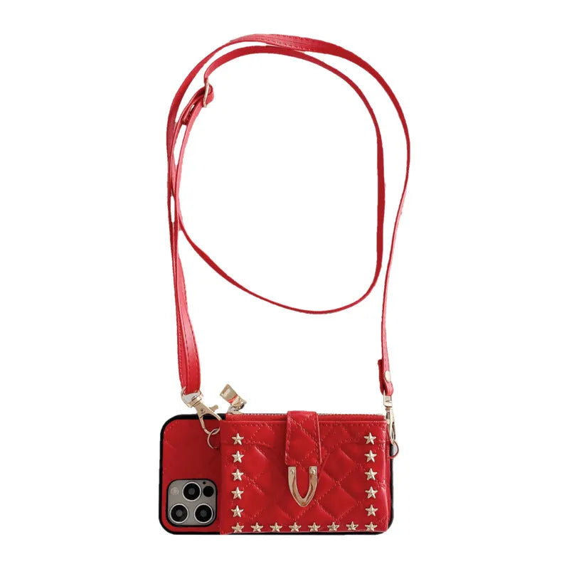 Imitation leather flip wallet phone case for iPhone with card holder in black