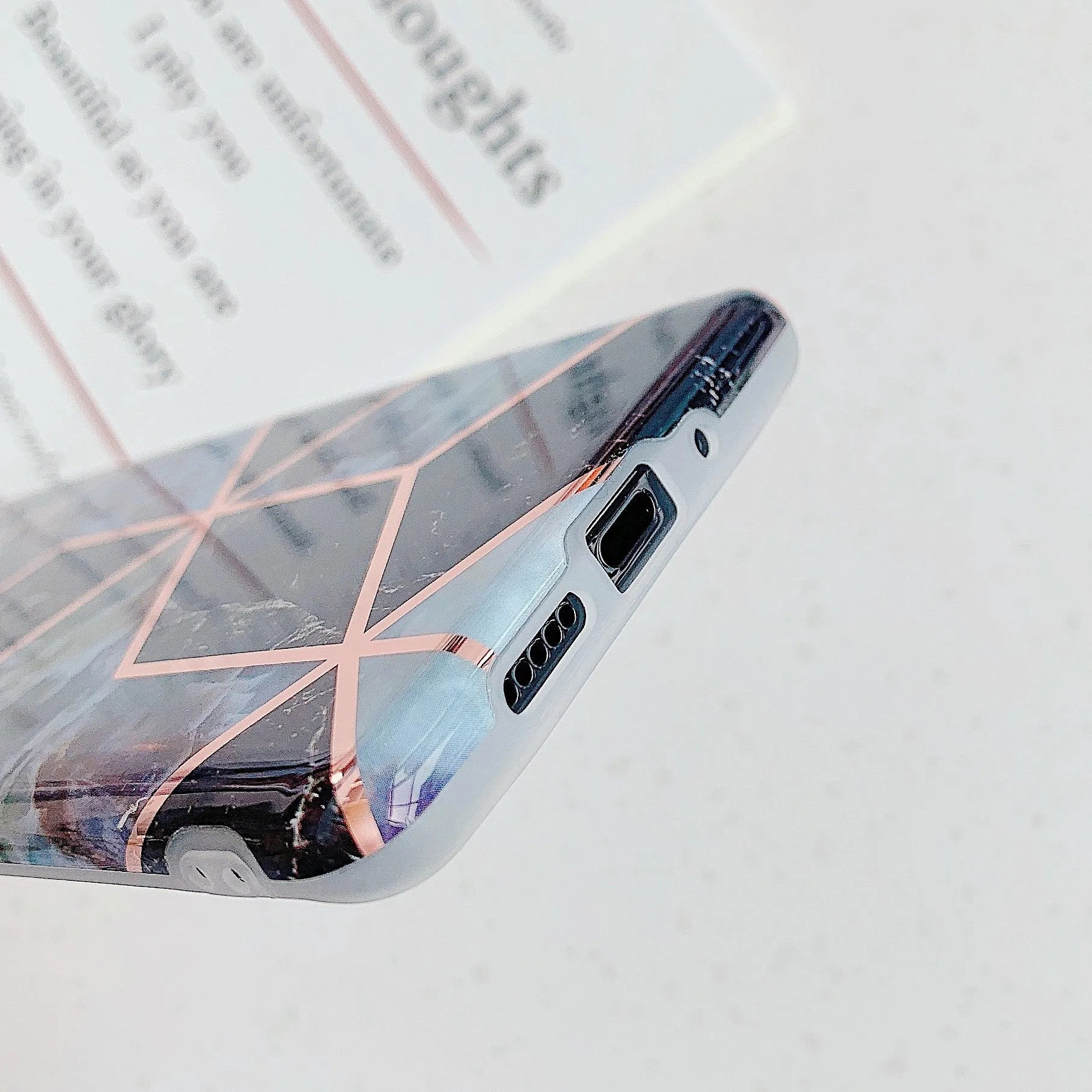 Electroplated marble pattern mobile phone case for Huawei and Samsung smartphones in various colours