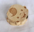 Wooden tooth storage box for babies, 12.5 cm by 11.5 cm, with OPP bag packaging