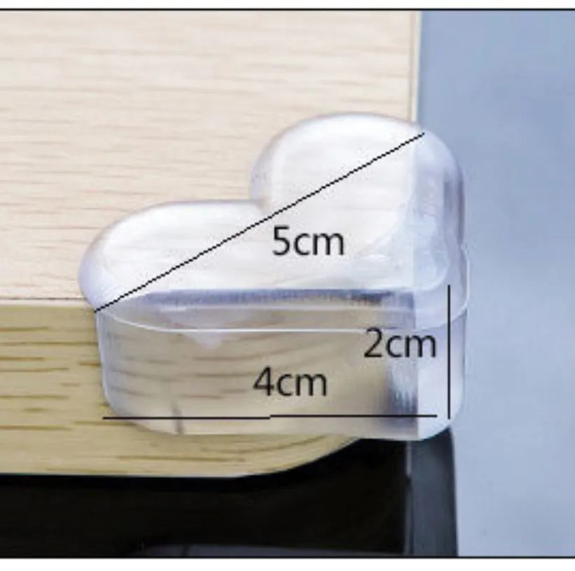 Thicken heart anti-collision baby safety corner protector in PVC, 5cm by 4cm by 2cm, for furniture edges