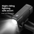 USB rechargeable bicycle headlight with 100 lumen LED and quick release strap bracket