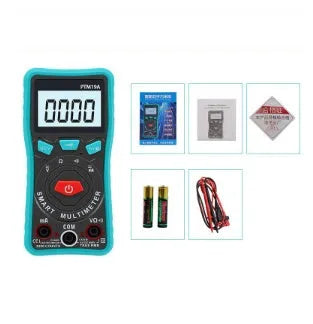 Green automatic digital multimeter with LED display on a 132mm housing.