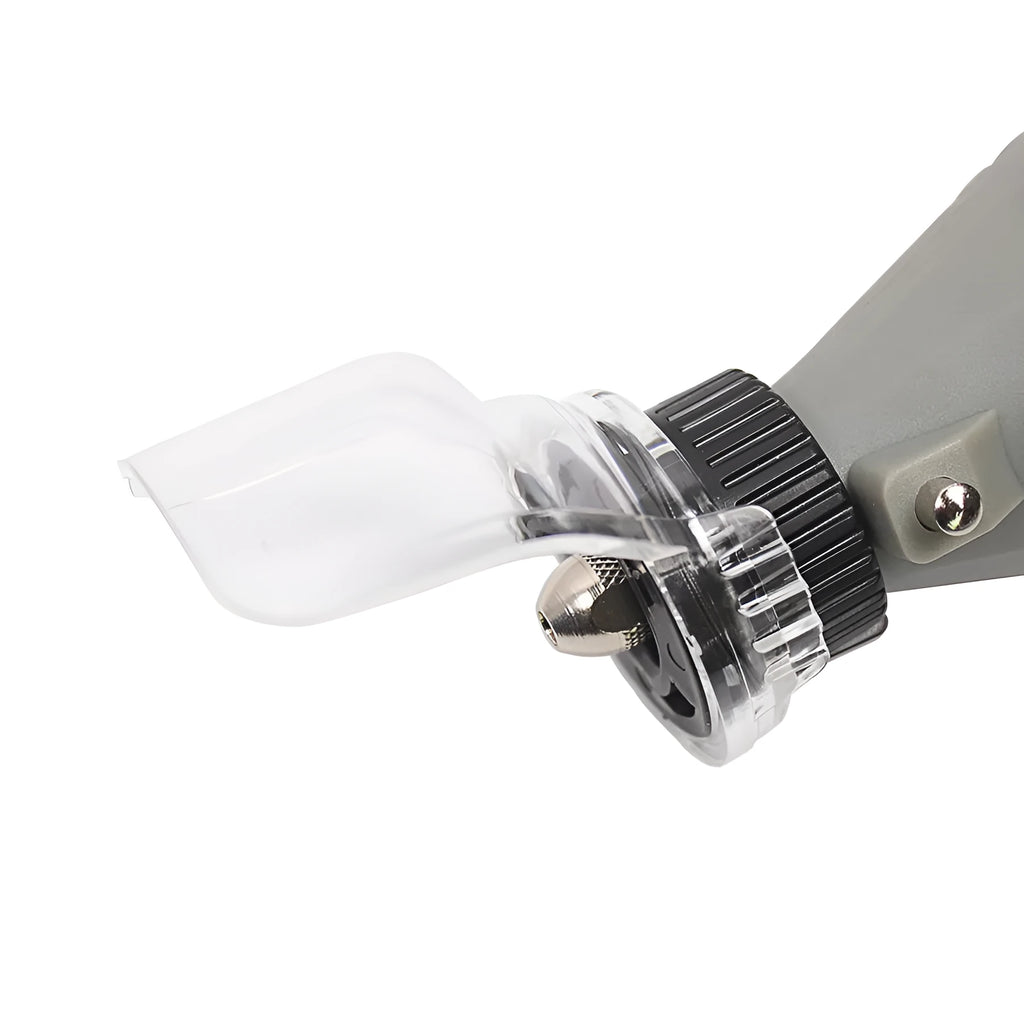 Transparent plastic face shield for Delta grinders with 17.5-19mm thread port