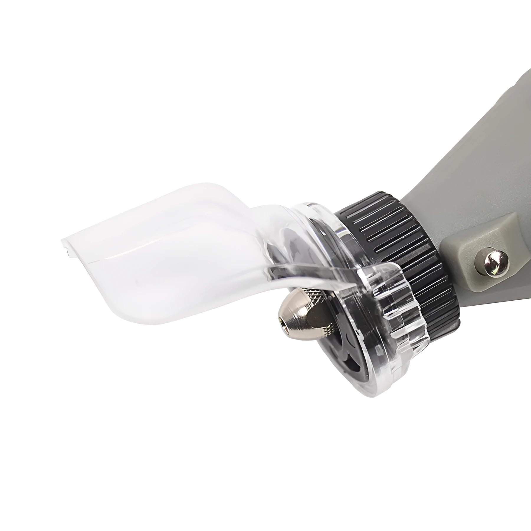 Transparent plastic face shield for Delta grinders with 17.5-19mm thread port