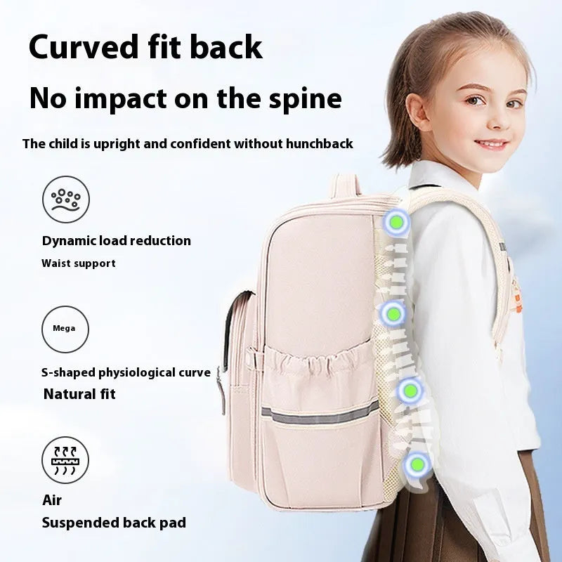 Oxford cloth school backpack for grades 5-6 students in multiple colour and size variations