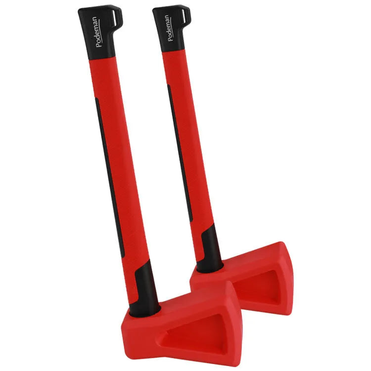 Red plastic fitness axe muscle trainer for home exercise and strength conditioning