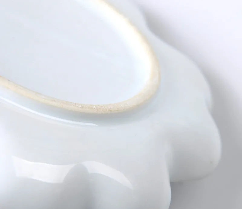 White ceramic plum blossom painting palette for watercolour acrylic and oil artists