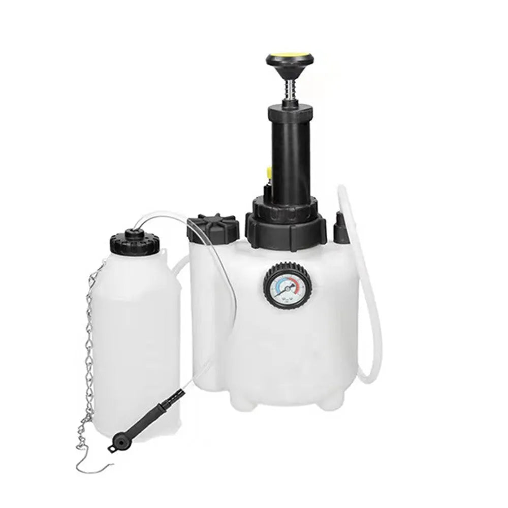 White 3L brake oil tank replacement tool with plastic reservoir and metal components for car maintenance