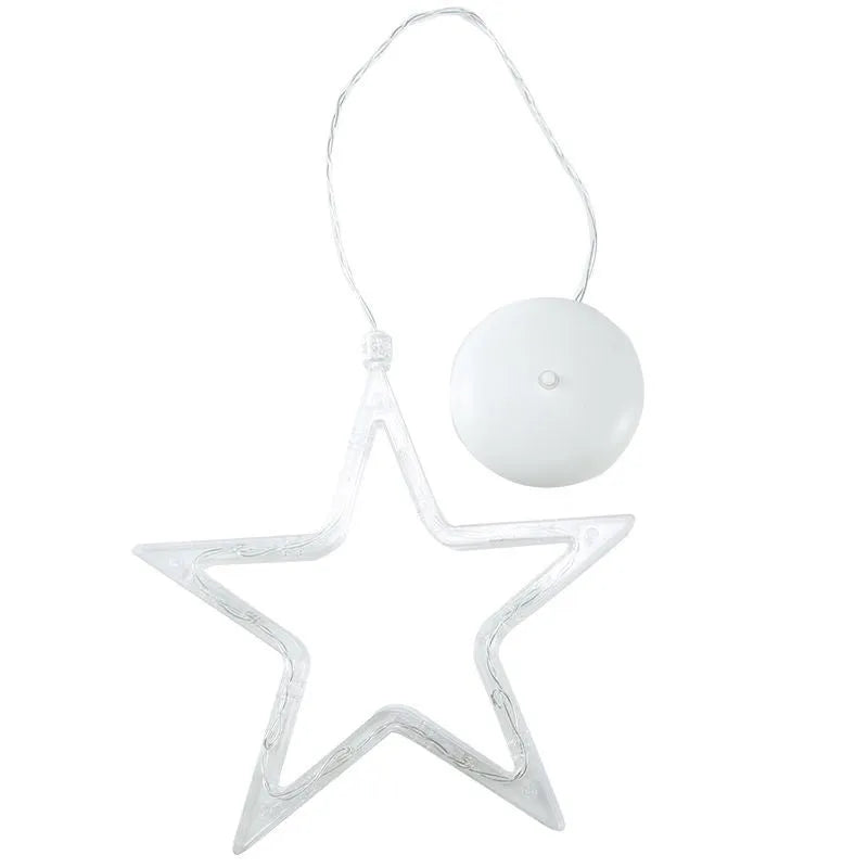 Christmas LED suction cup lights with Santa Claus elk snowman designs for window decoration