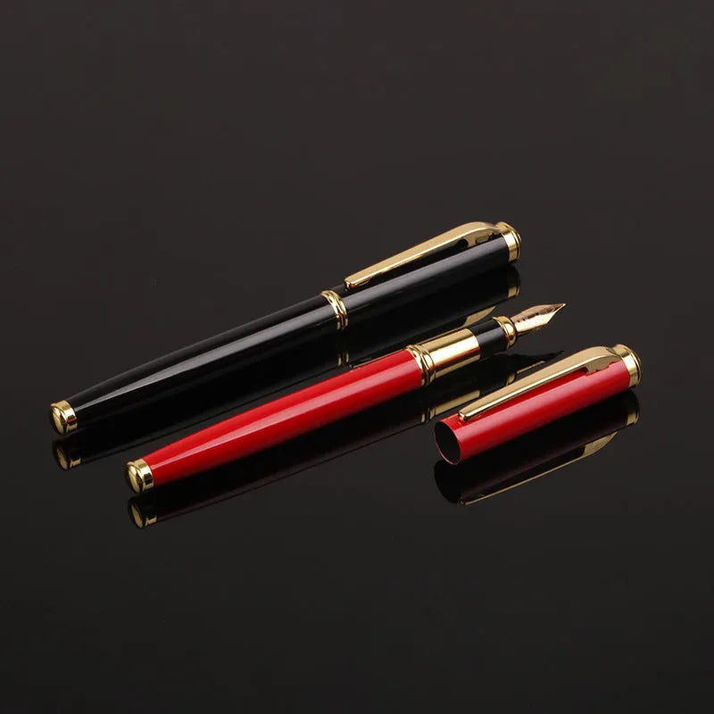 Metal ballpoint pen with 0.5mm Iridium nib in red and black colour options