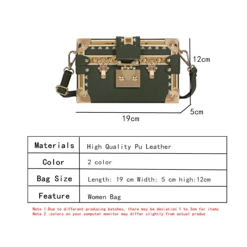 Hard structured PU leather women's shoulder bag with rivet decoration and hasp closure flap