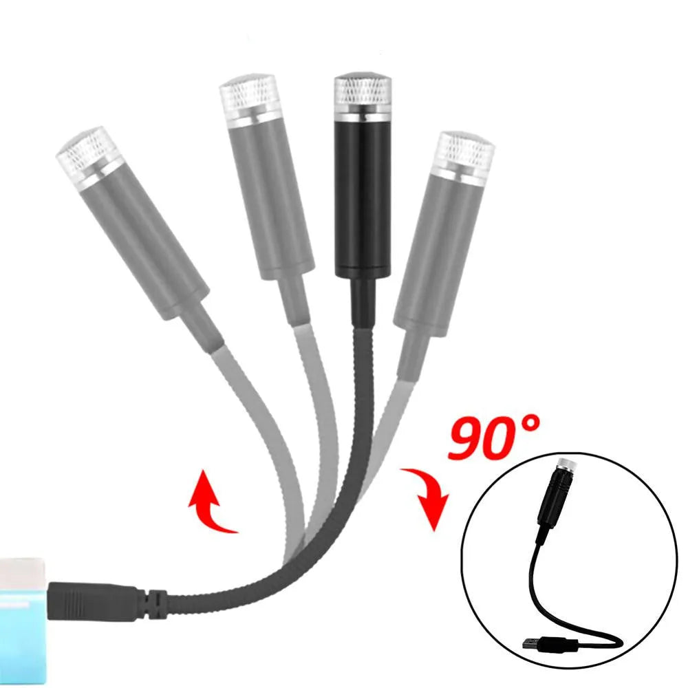 Purple starry sky car roof light with USB hose connection for GM vehicles
