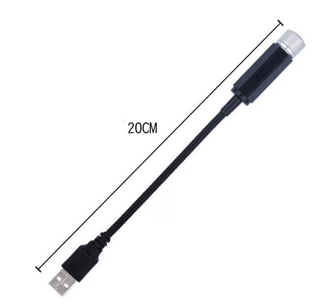 Purple starry sky car roof light with USB hose connection for GM vehicles