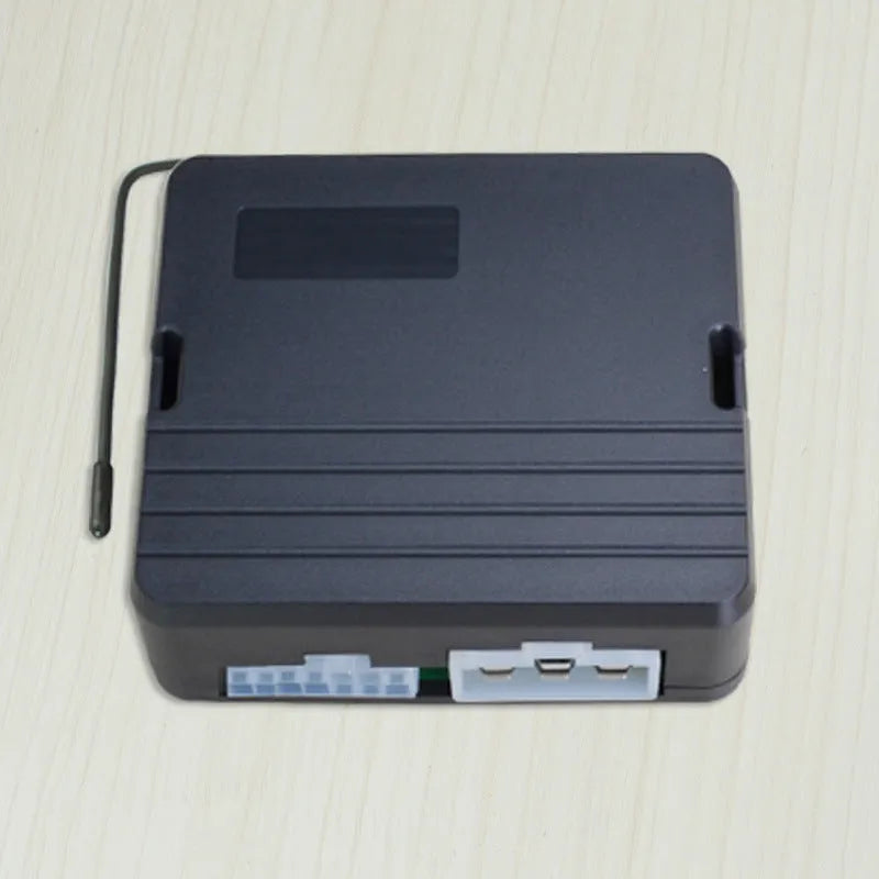 12V universal car one-key start system in black, with remote start and anti-theft alarm functions
