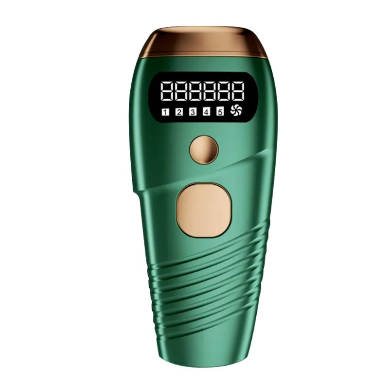 Green women IPL painless laser epilator with 590nm wavelength and 500,000 flashes